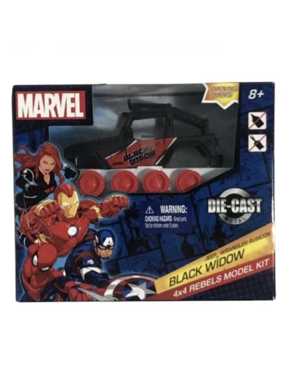Marvel Jeep Wrangler Rubicon Black Widow 4x4 Rebels Model Kit!